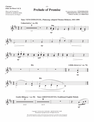The Star Arising (A Cantata For Christmas) - Clarinet (sub. Horn)