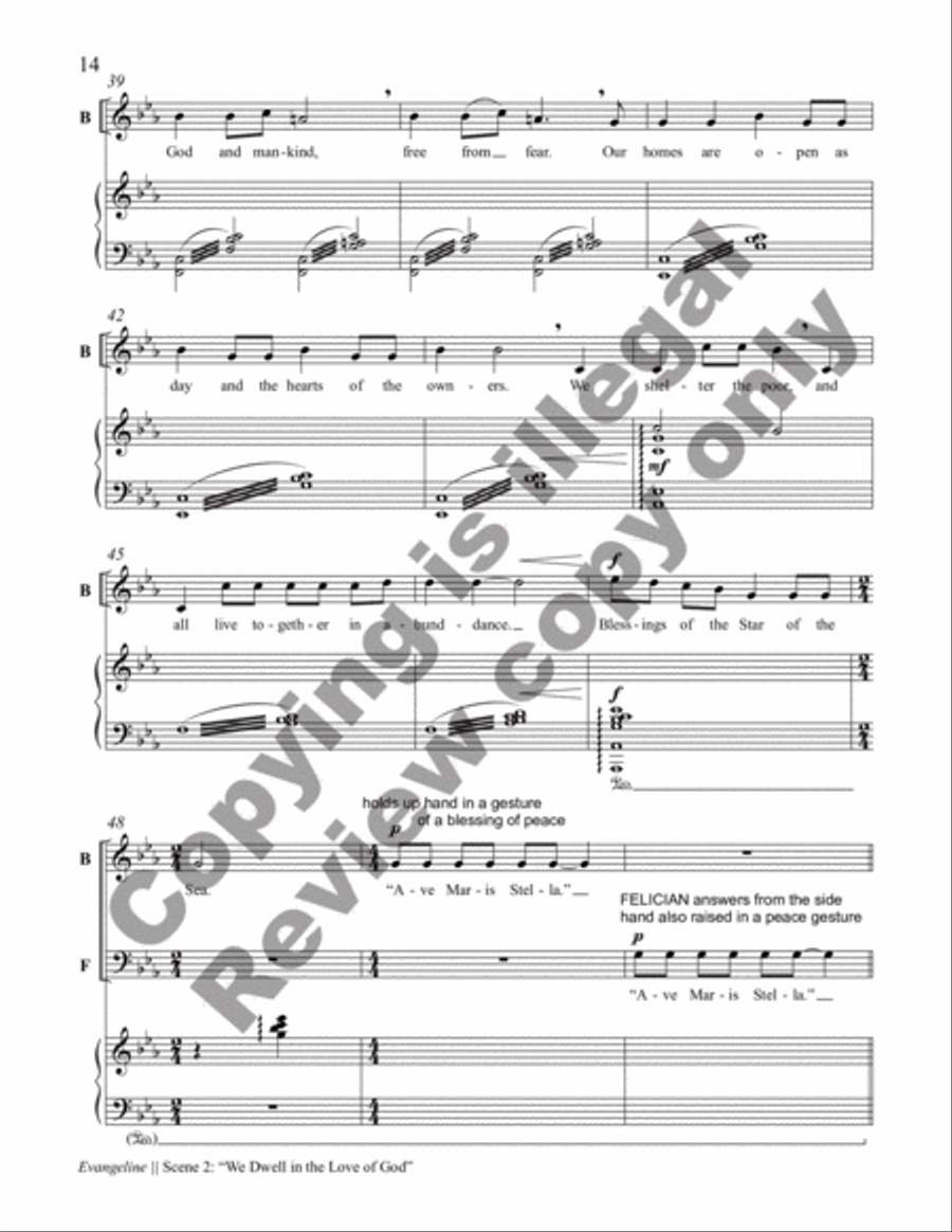 Evangeline Choir scores gallery preview page 13