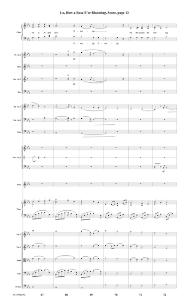 Lo, How a Rose E'er Blooming - Orchestral Score and CD with Printable Parts