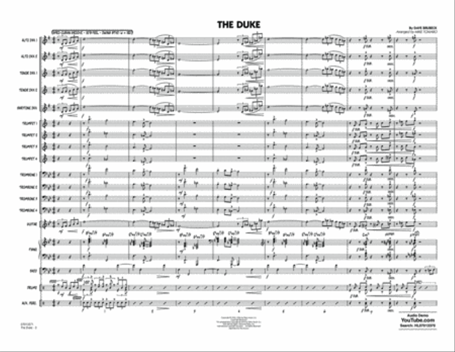 The Duke (arr. Mike Tomaro) - Conductor Score (Full Score) Jazz Ensemble scores gallery preview page 2