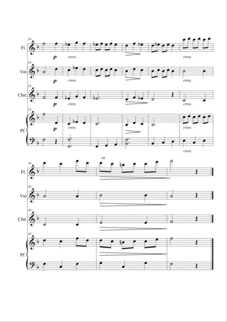 Laendler D 814 n1. Quartet Small Ensemble scores gallery preview page 3
