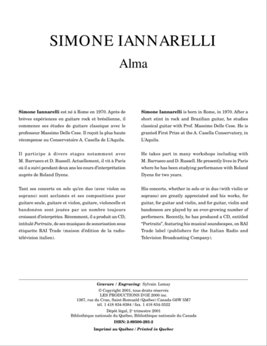 Alma Classical Guitar scores gallery preview page 1