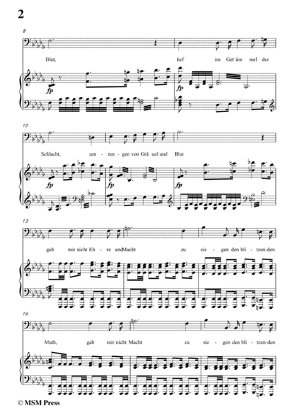 Schubert-Tief im Getümmel der Schlacht,in b flat minor,for Voice&Piano image number null