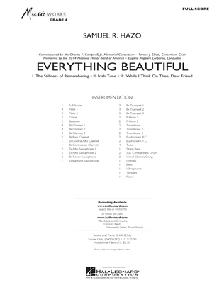 Book cover for Everything Beautiful - Conductor Score (Full Score)