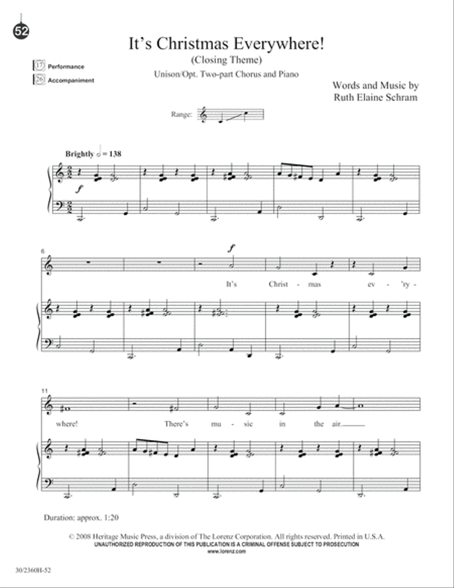 It's Christmas Everywhere! Unison Choir scores gallery preview page 53