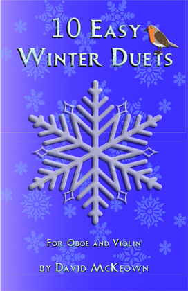 Book cover for 10 Easy Winter Duets for Oboe and Violin