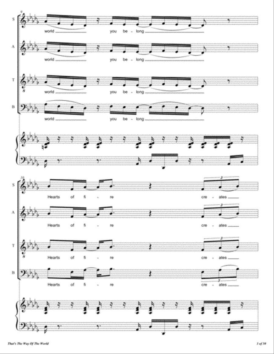 That's The Way Of The World 4-Part scores gallery preview page 4