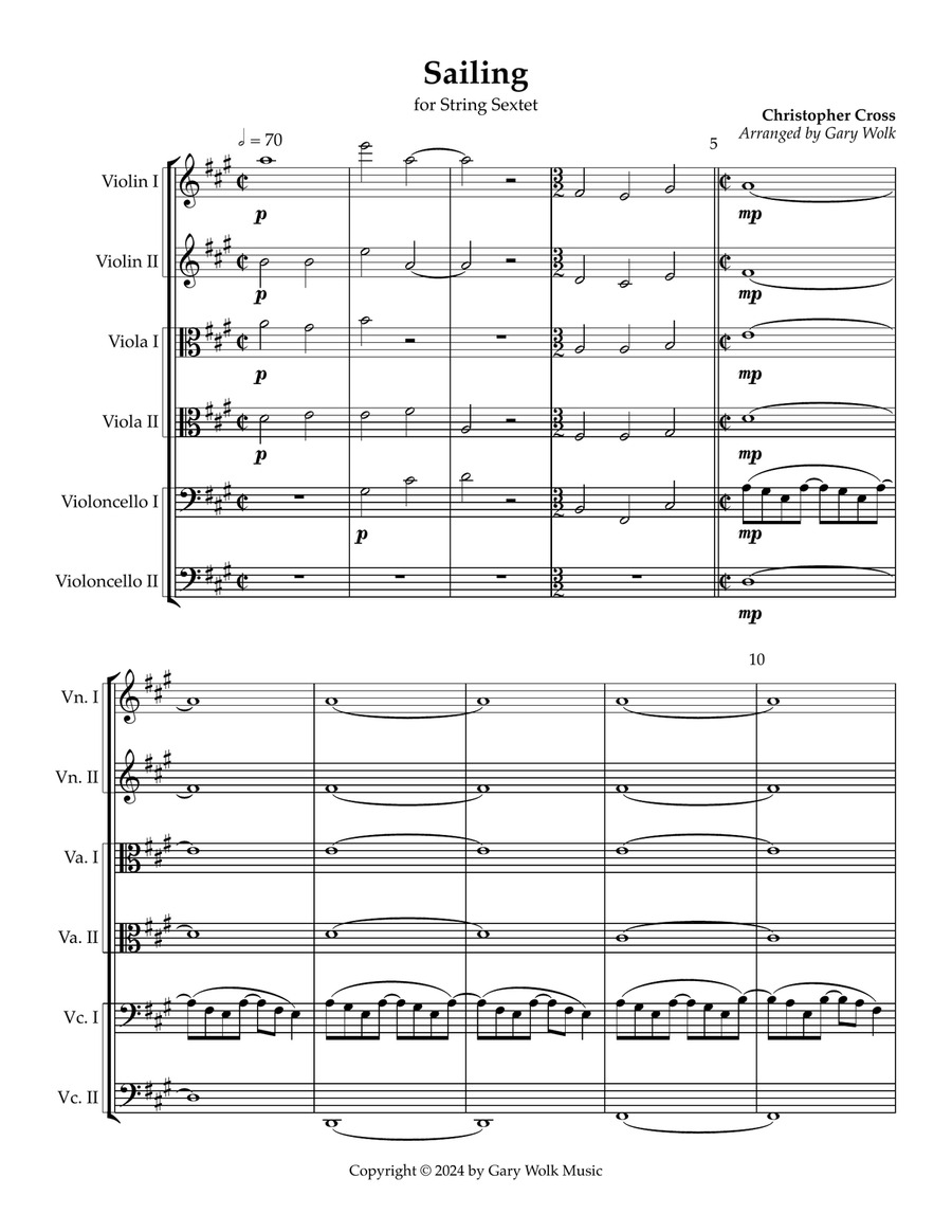 Sailing Cello scores gallery preview page 1