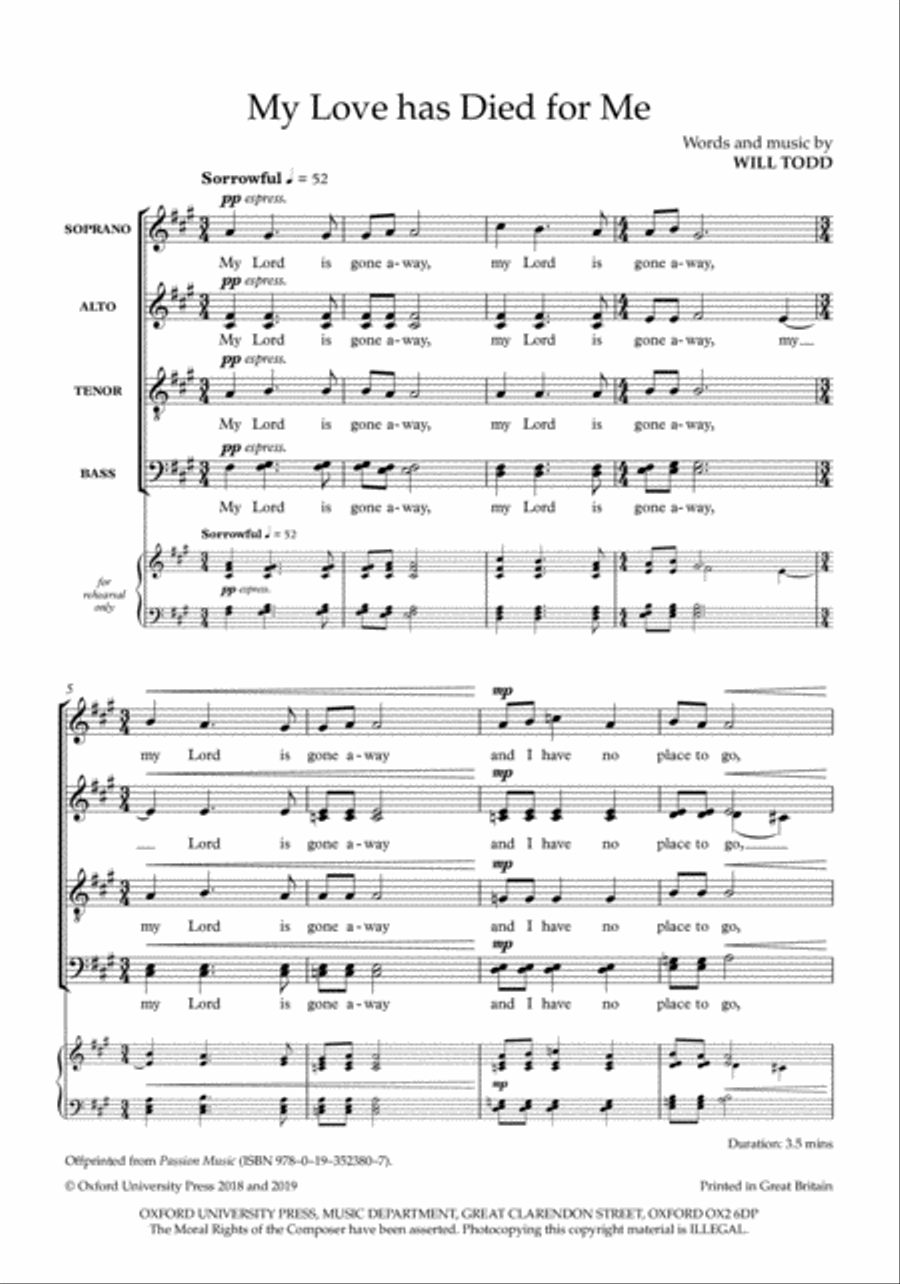 My Love has Died for Me Divisi scores gallery preview page 2