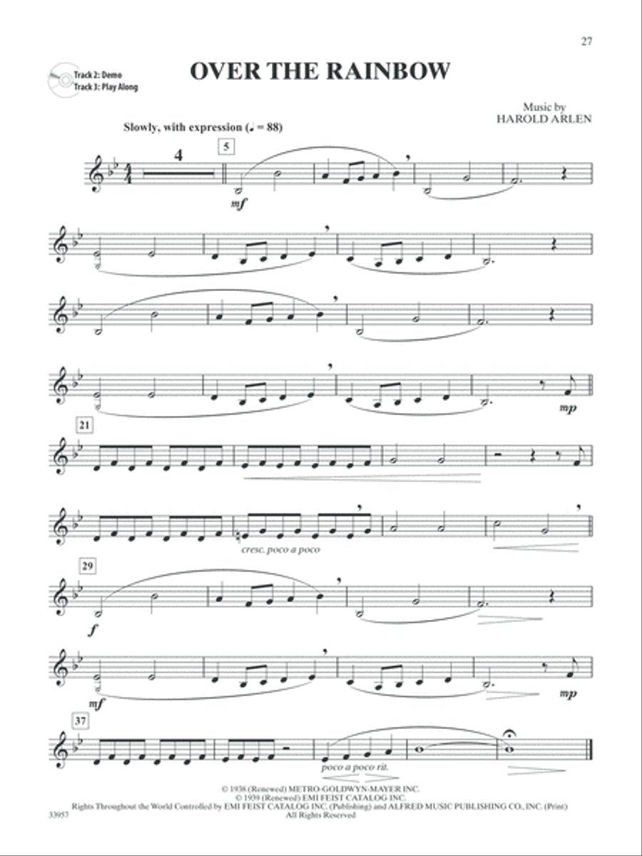 The Wizard of Oz Instrumental Solos Horn Solo scores gallery preview page 3