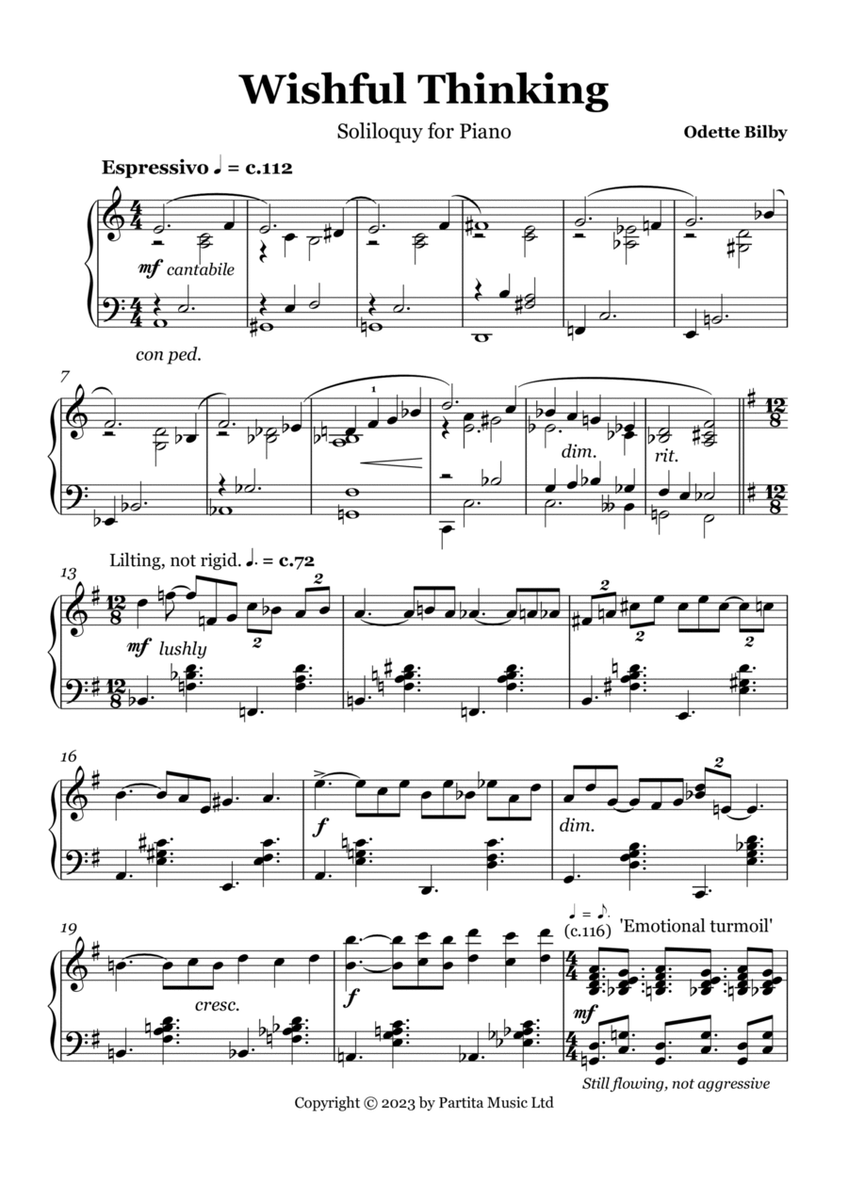 Wishful Thinking (Jazz Soliloquy for Piano Grade 7 UK) image number null