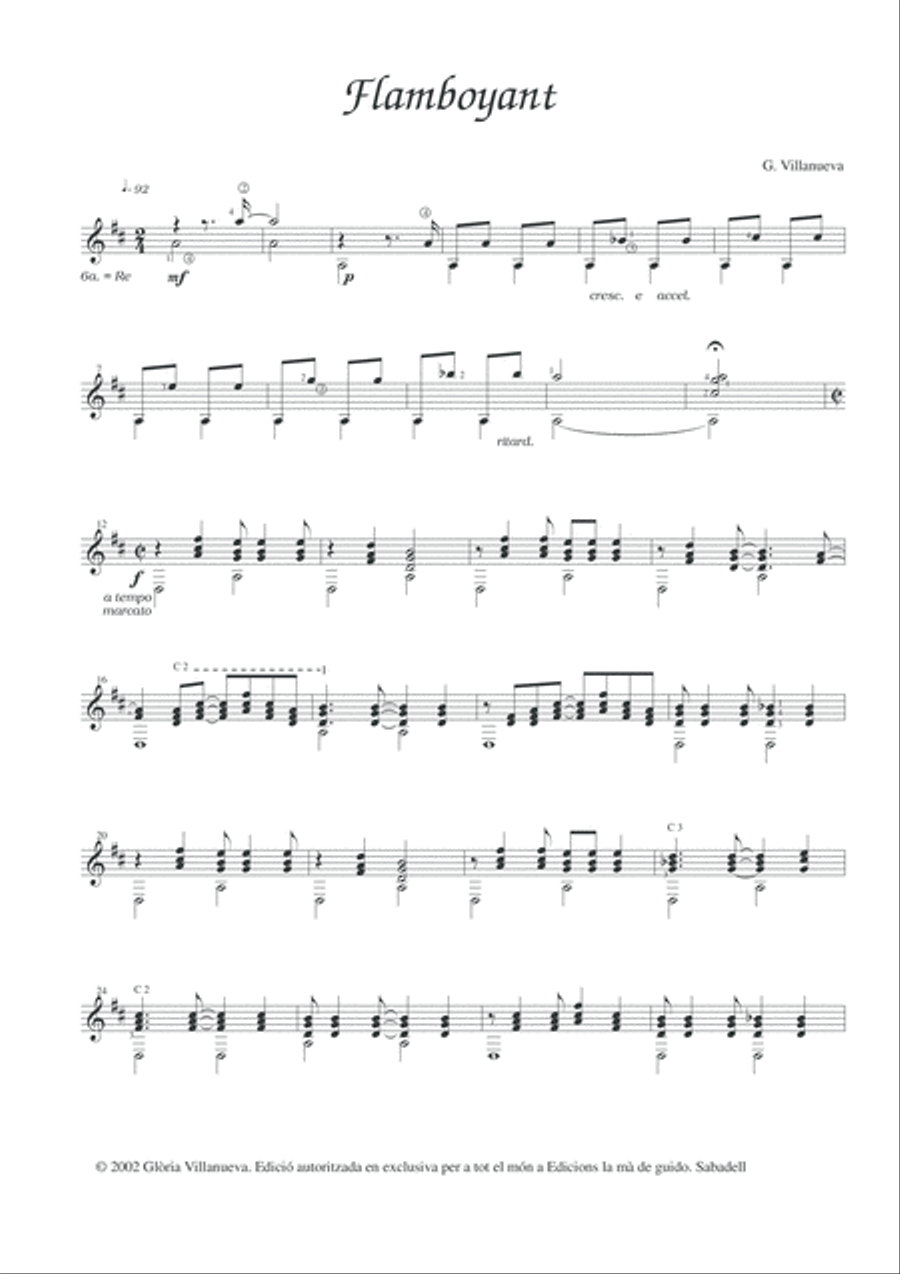 Flamboyant Classical Guitar scores gallery preview page 5