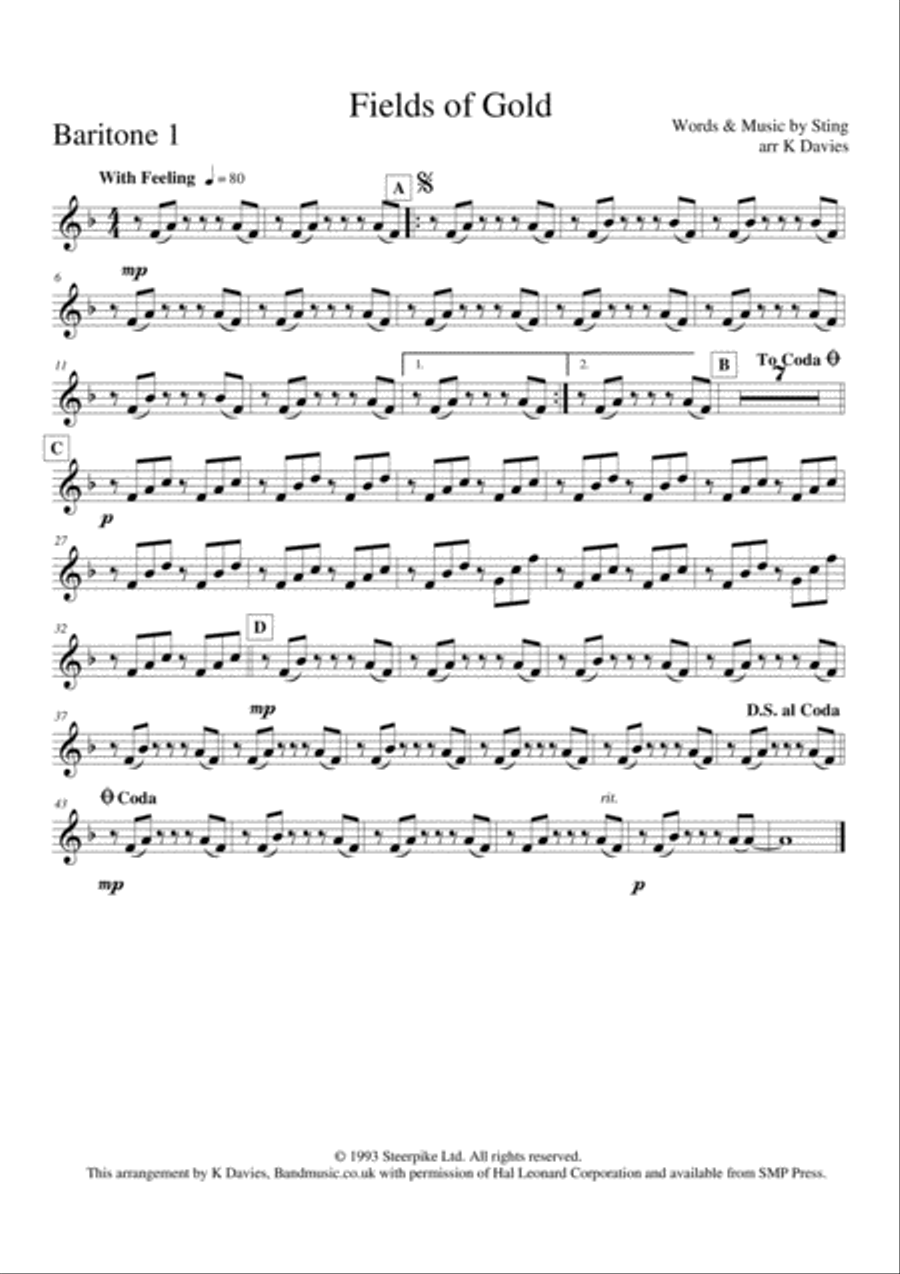 Fields Of Gold Small Ensemble scores gallery preview page 5