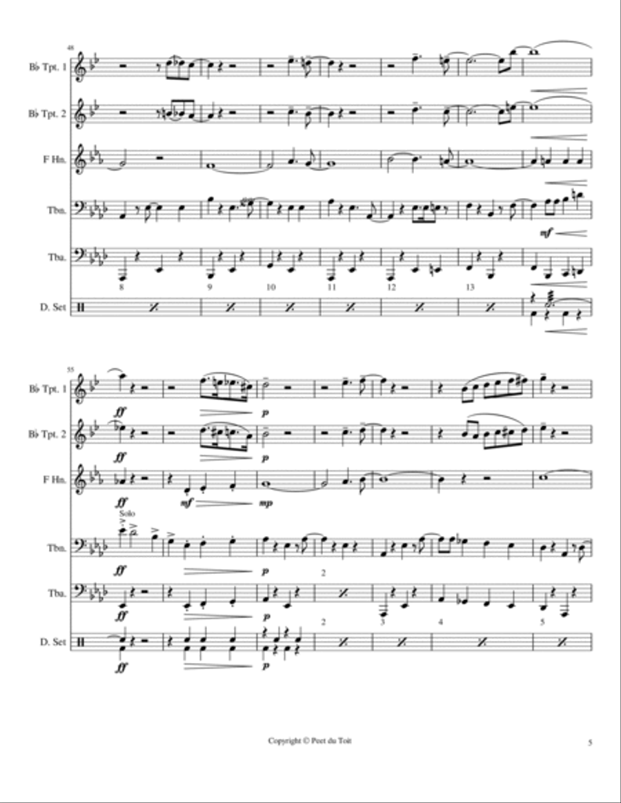 South Rampart Street Parade (instrumental) Small Ensemble scores gallery preview page 5