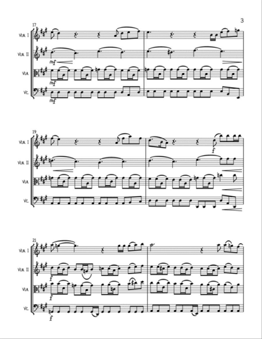 Happy Xmas (War Is Over) String Quartet scores gallery preview page 3