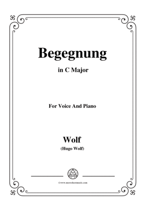Wolf-Begegnung in C Major,for Voice and Piano