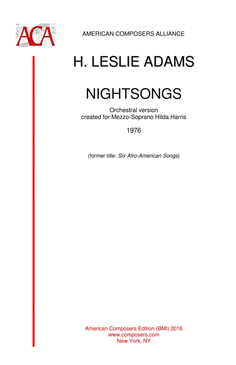 [Adams] Nightsongs (Orchestral)