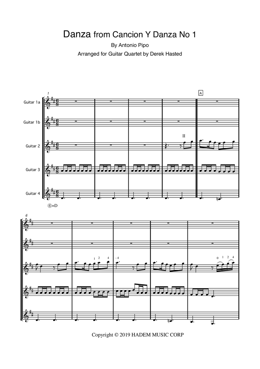 Danza Guitar Ensemble scores gallery preview page 4