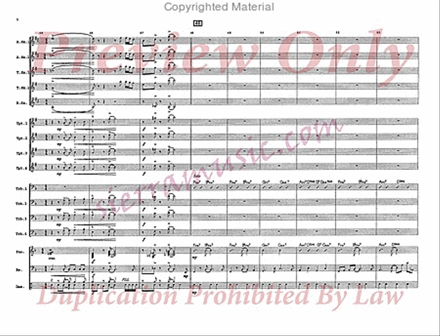 Go, Tell It on The Mountain Jazz Ensemble scores gallery preview page 7