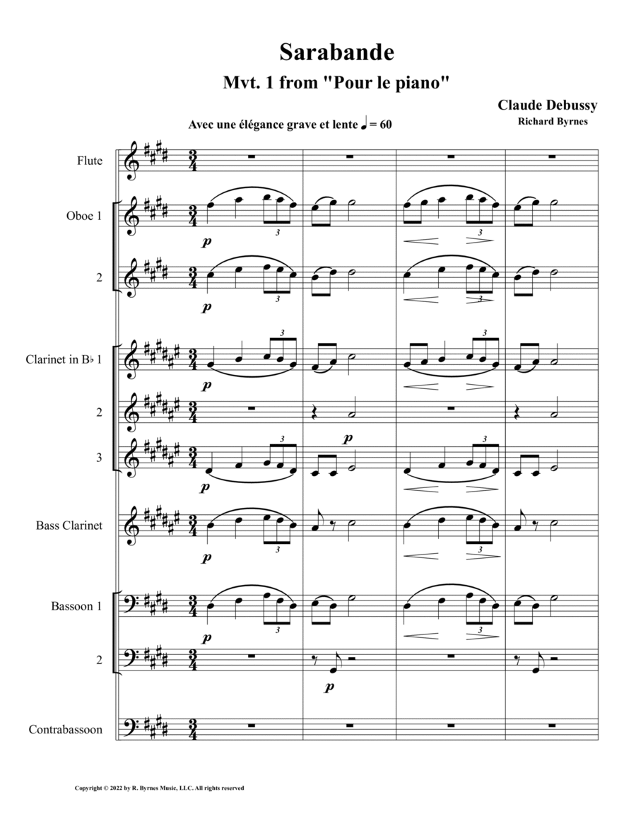 Sarabande (Woodwind Choir) image number null