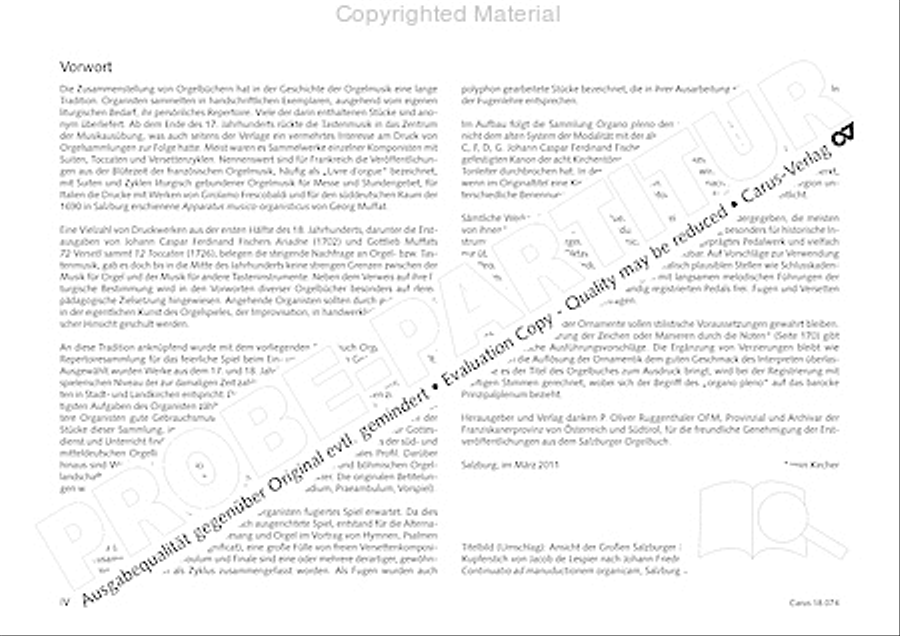 Organo pleno. Orgelstucke zum Ein- und Auszug Organ Solo scores gallery preview page 6