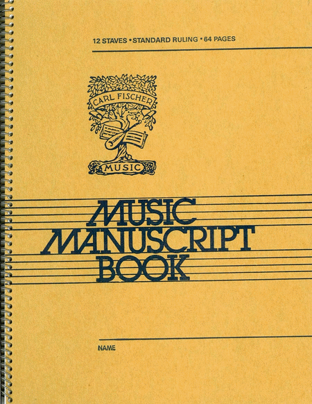 12 Stave-Music Manuscript Book