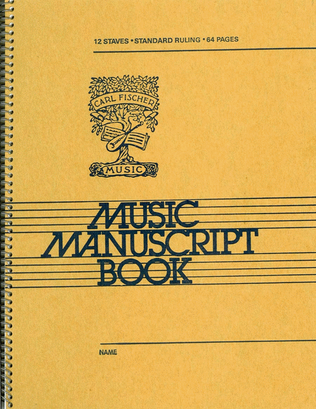 Book cover for Music Manuscript Book