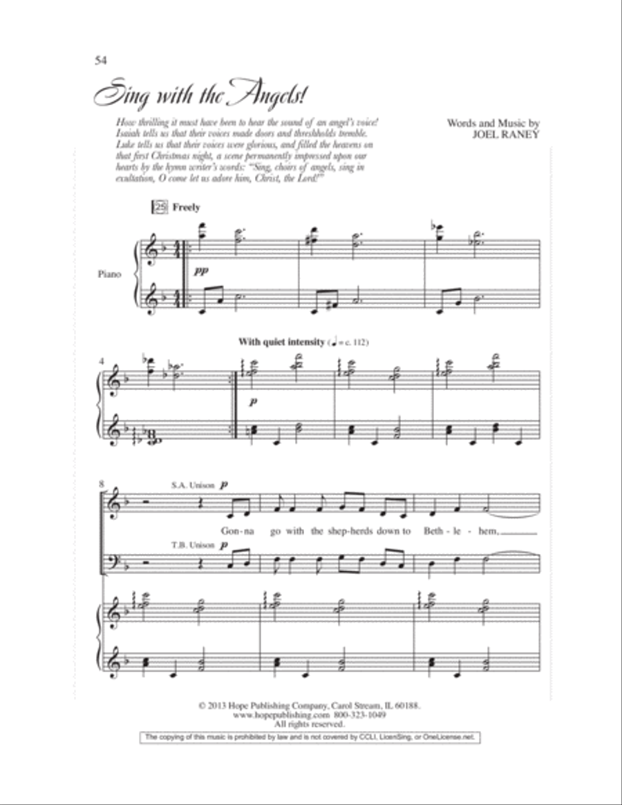 Sing with the Angels!- Score image number null