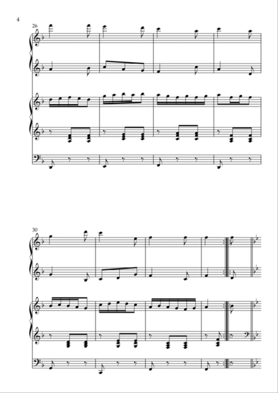 The Herring Lived on Dry Land, Op. 149 (Organ Duet) by Vidas Pinkevicius (2022) Organ Solo scores gallery preview page 4
