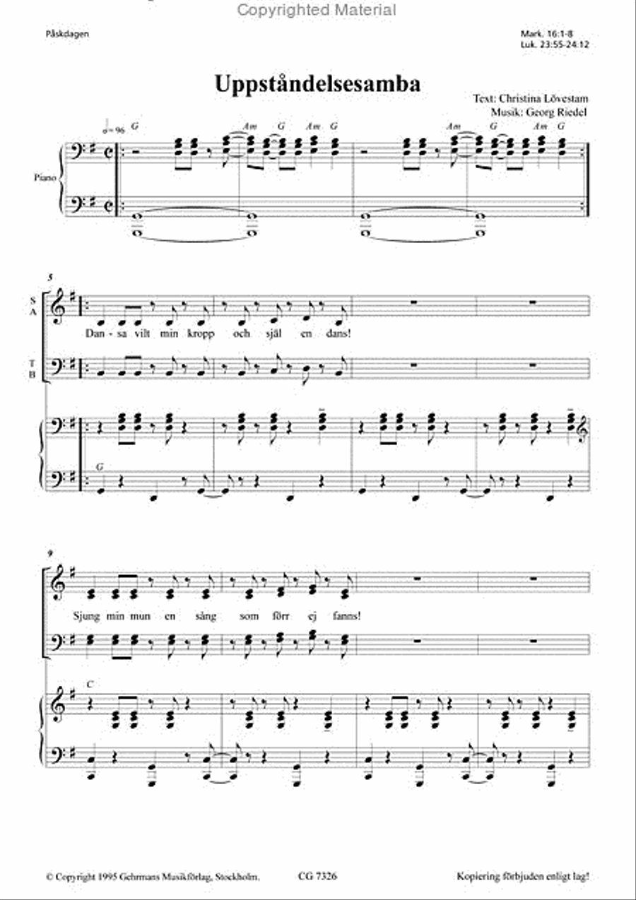Uppstandelsesamba 4-Part scores gallery preview page 2
