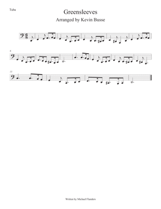 Greensleeves (Easy key of C) Tuba