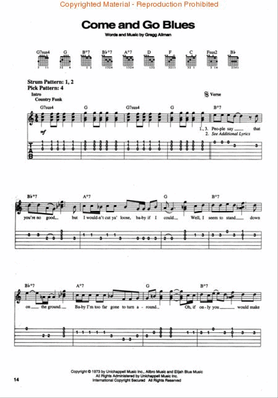 The Best of the Allman Brothers Band Electric Guitar scores gallery preview page 3