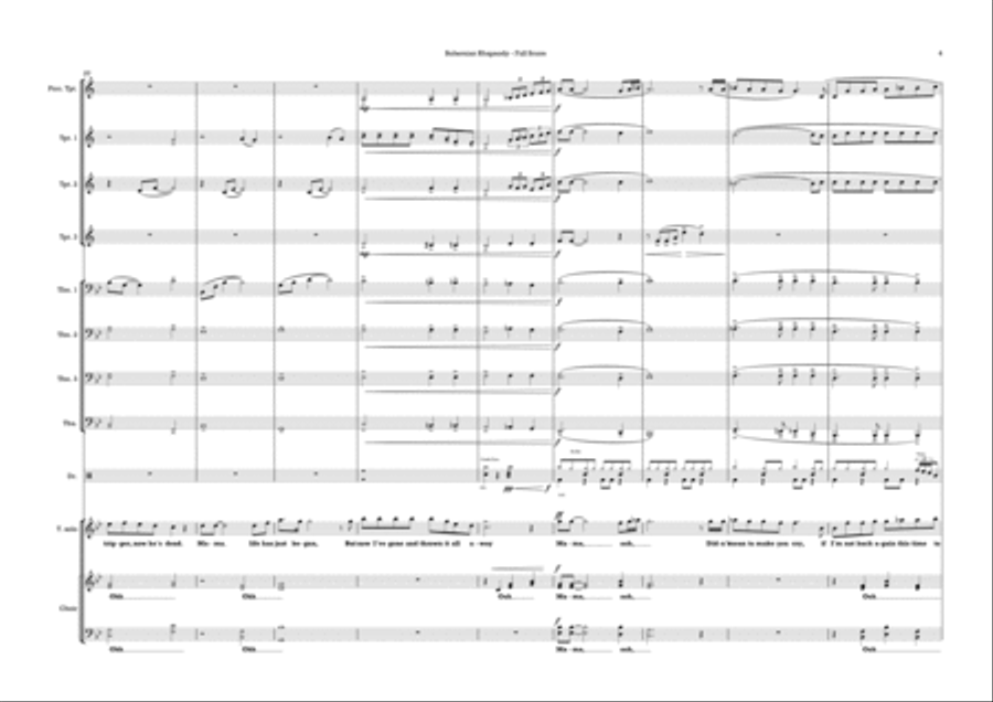 Bohemian Rhapsody Bohemian Rhapsody 4-Part scores gallery preview page 5