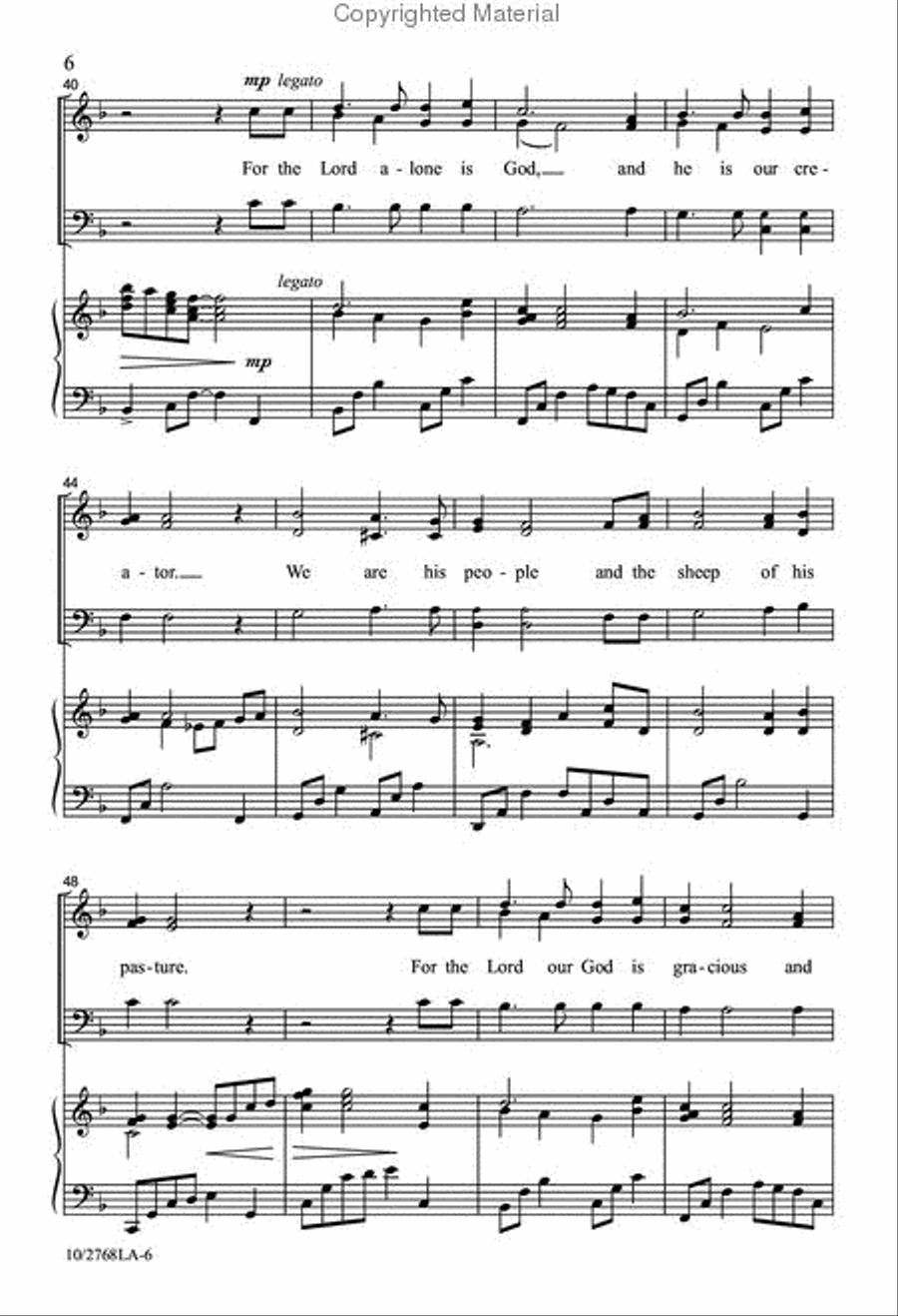 Jubilate, Sing to God 3-Part scores gallery preview page 6