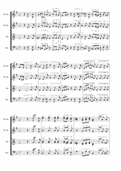 VA' PENSIERO - G.Verdi - From Nabucco - Arr. for Brass Quartet - With parts image number null