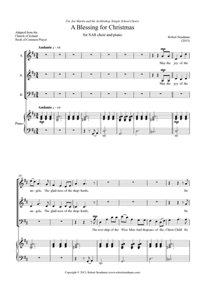 A Blessing for Christmas (SAB choir & piano)