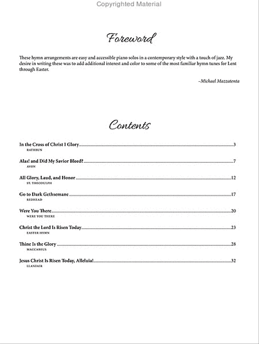 In the Light of the Cross Piano Solo scores gallery preview page 2