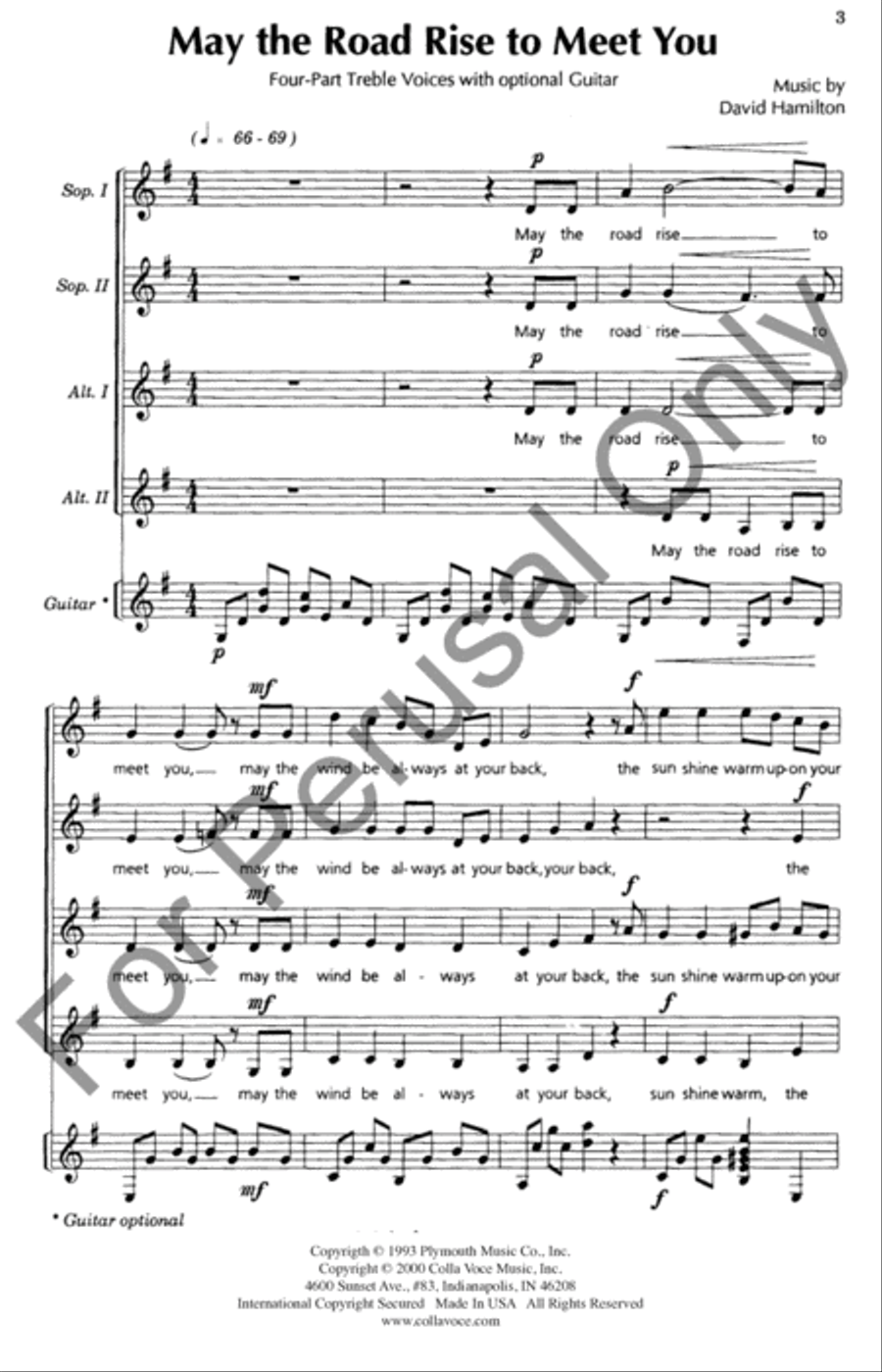 May the Road Rise to Meet You SSAA scores gallery preview page 2