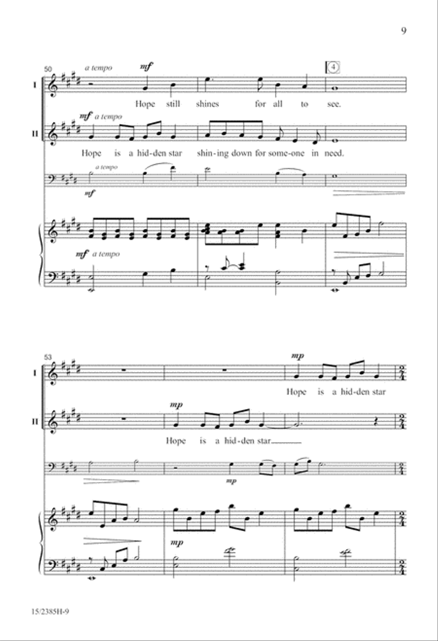Hope Is a Hidden Star 2-Part scores gallery preview page 10