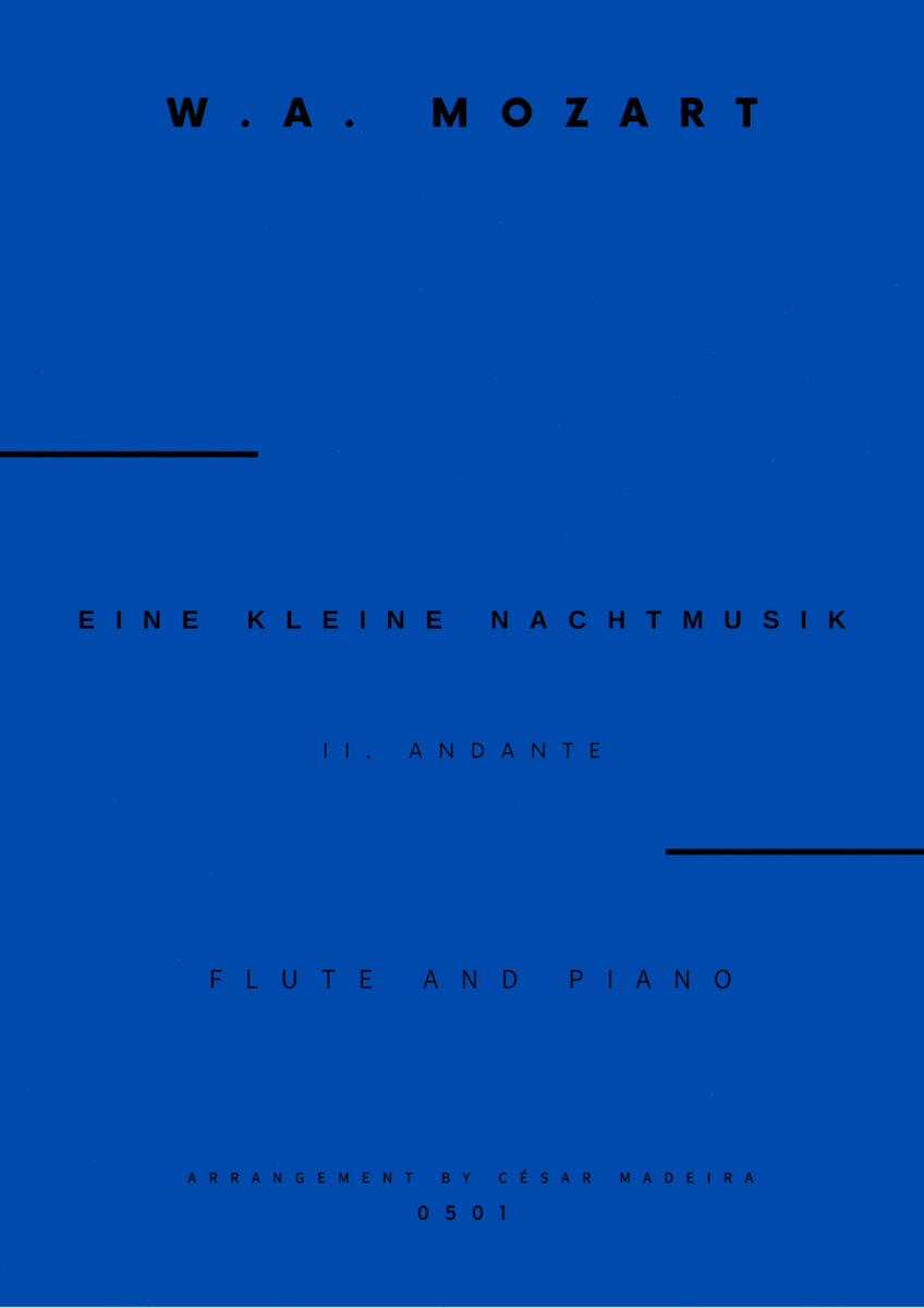 Eine Kleine Nachtmusik (2 mov.) - Flute and Piano (Full Score and Parts) image number null