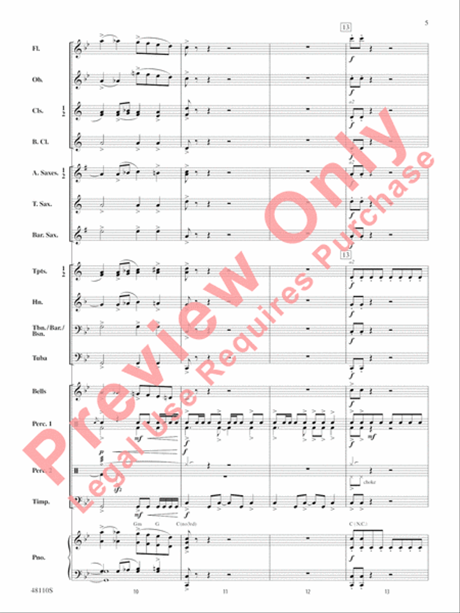 Escape from Thunder Mountain Concert Band scores gallery preview page 6