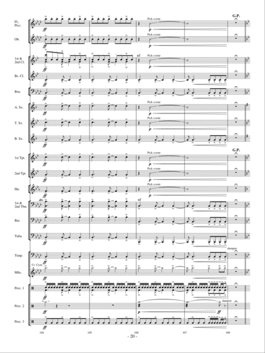 The Witch and the Saint Concert Band scores gallery preview page 19