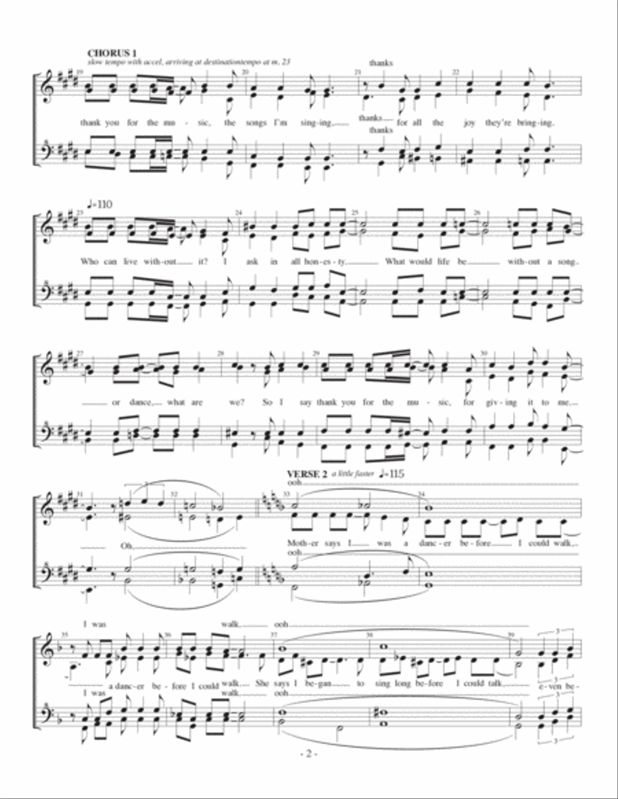 Thank You For The Music Small Ensemble scores gallery preview page 2