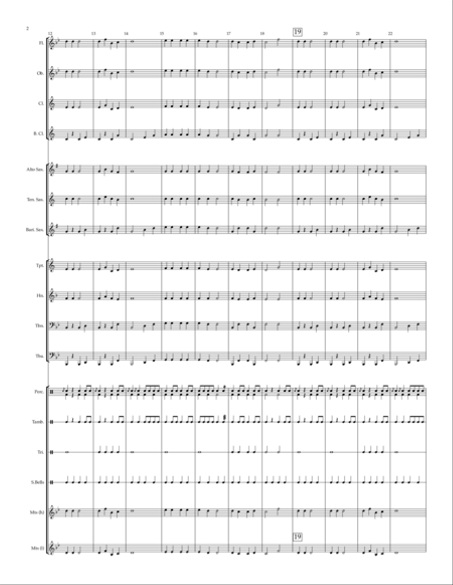 Jingle Bells - for beginning/young band Concert Band scores gallery preview page 2