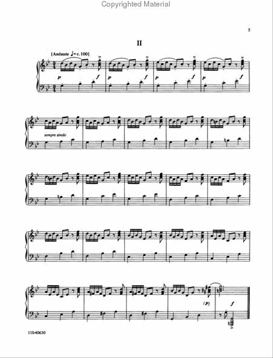 <br>Sheet music extract