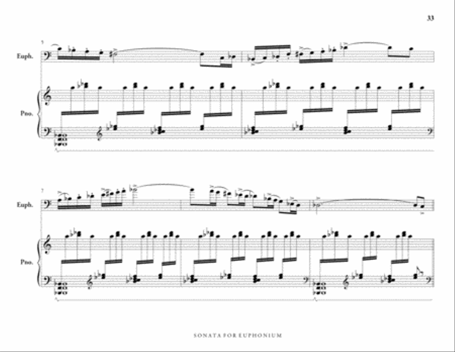 Sonata for Euphonium & Piano Euphonium scores gallery preview page 15