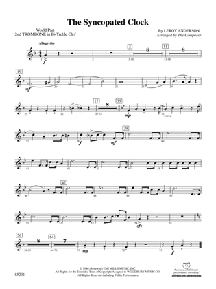 The Syncopated Clock: (wp) 2nd B-flat Trombone T.C.