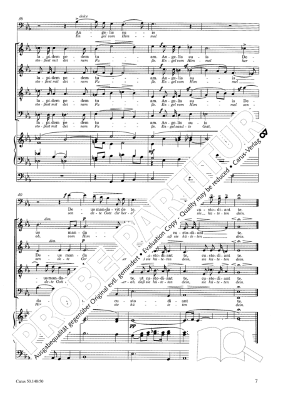Angelis suis (Engel vom Himmel) 4-Part scores gallery preview page 7