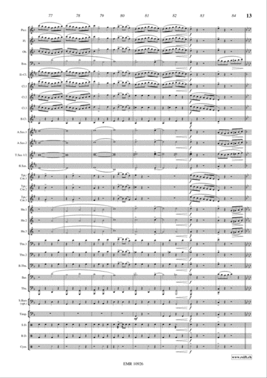Niagara Falls Concert Band scores gallery preview page 14