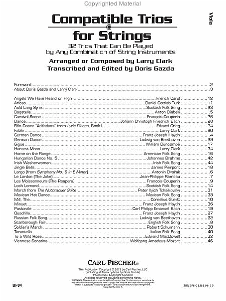 Compatible Trios for Strings String Orchestra scores gallery preview page 2